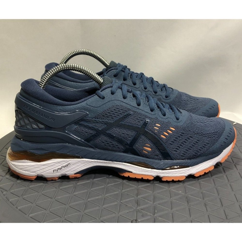 ASICS T799N Gel Kayano 24 Womens Athletic Running Shoes Size 8 Blue Gray